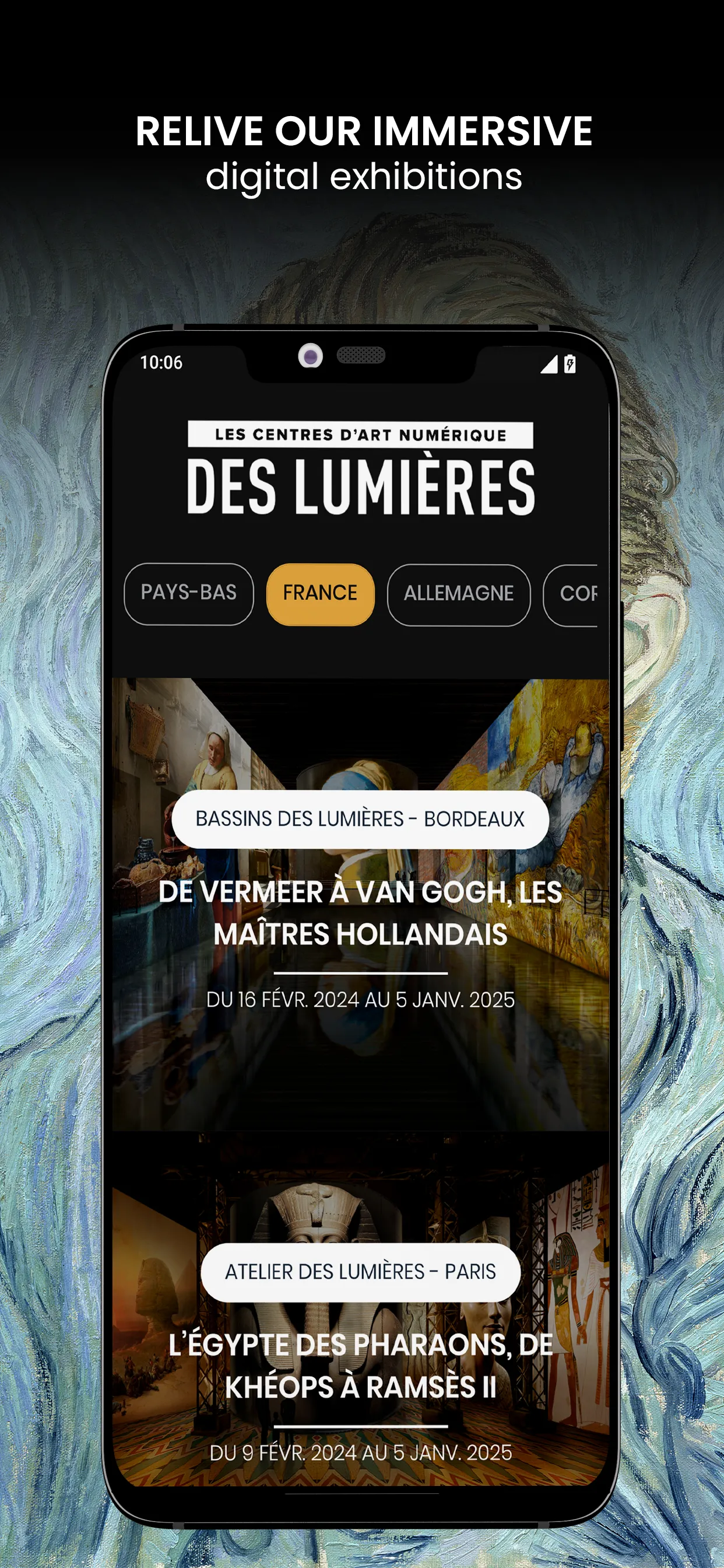 The DES LUMIÈRES art centres | Indus Appstore | Screenshot