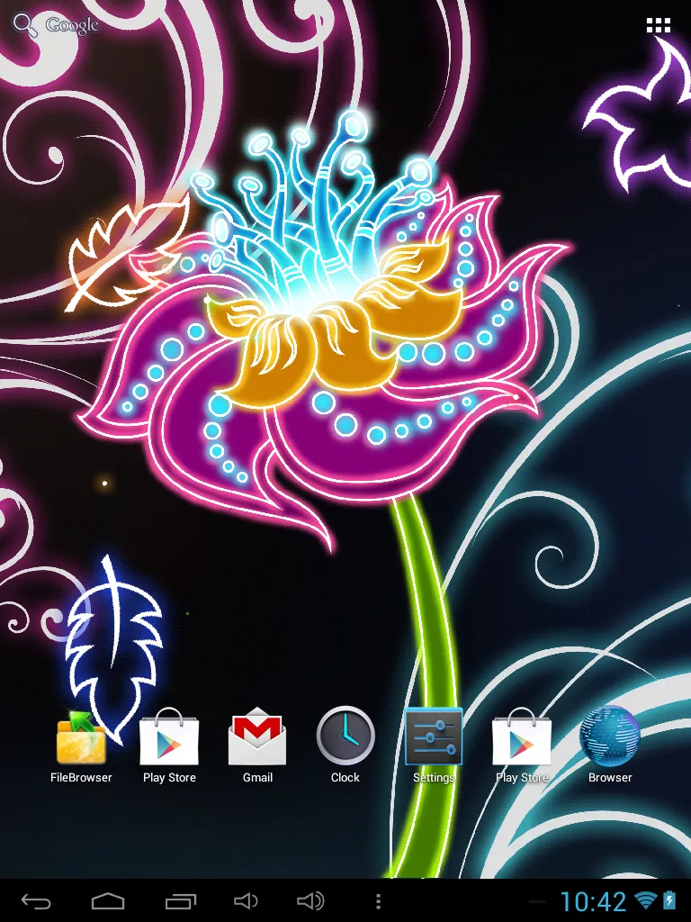 Neon Flowers Live Wallpaper | Indus Appstore | Screenshot