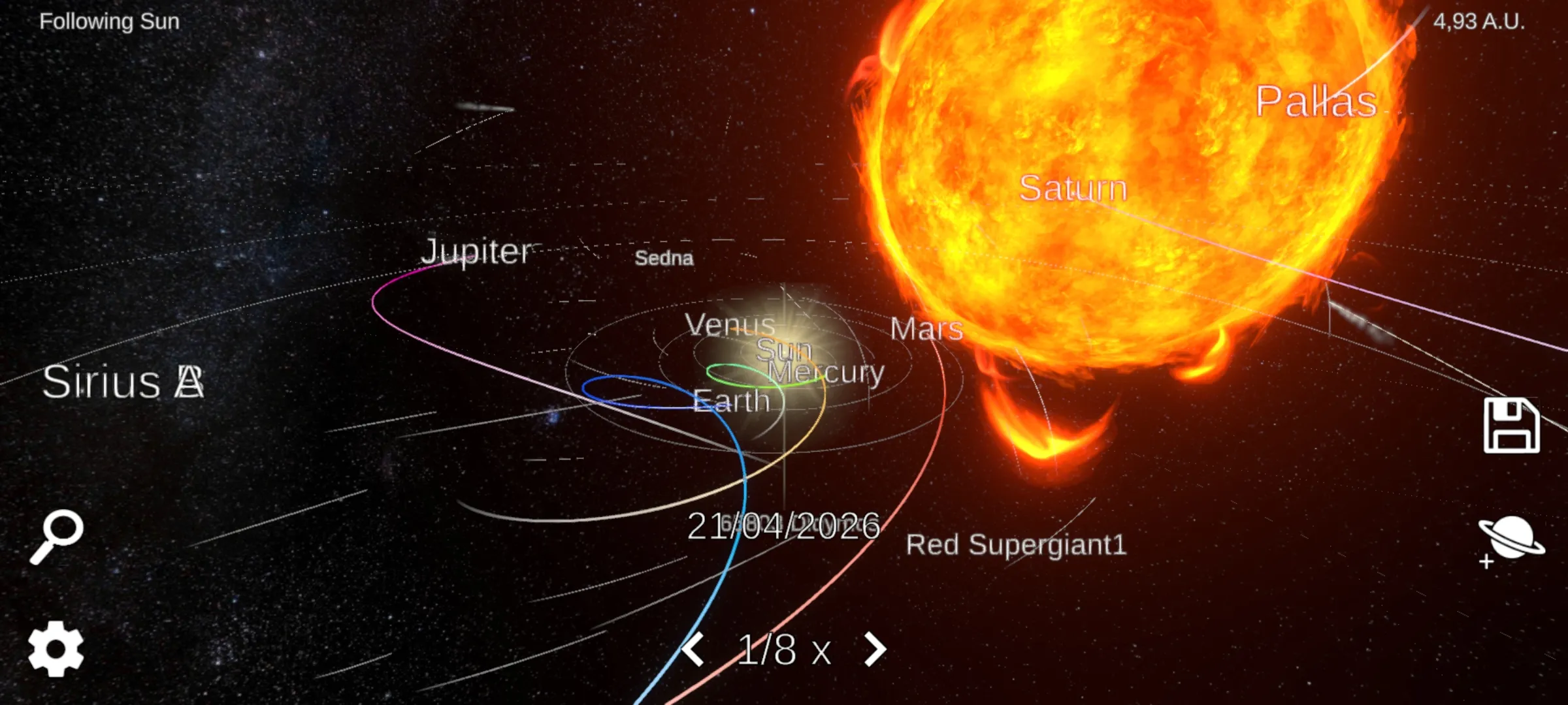 Solar System Simulator | Indus Appstore | Screenshot