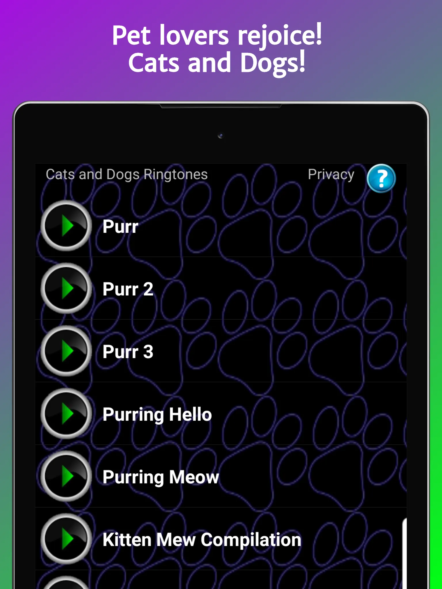 Cats and Dogs Ringtones | Indus Appstore | Screenshot