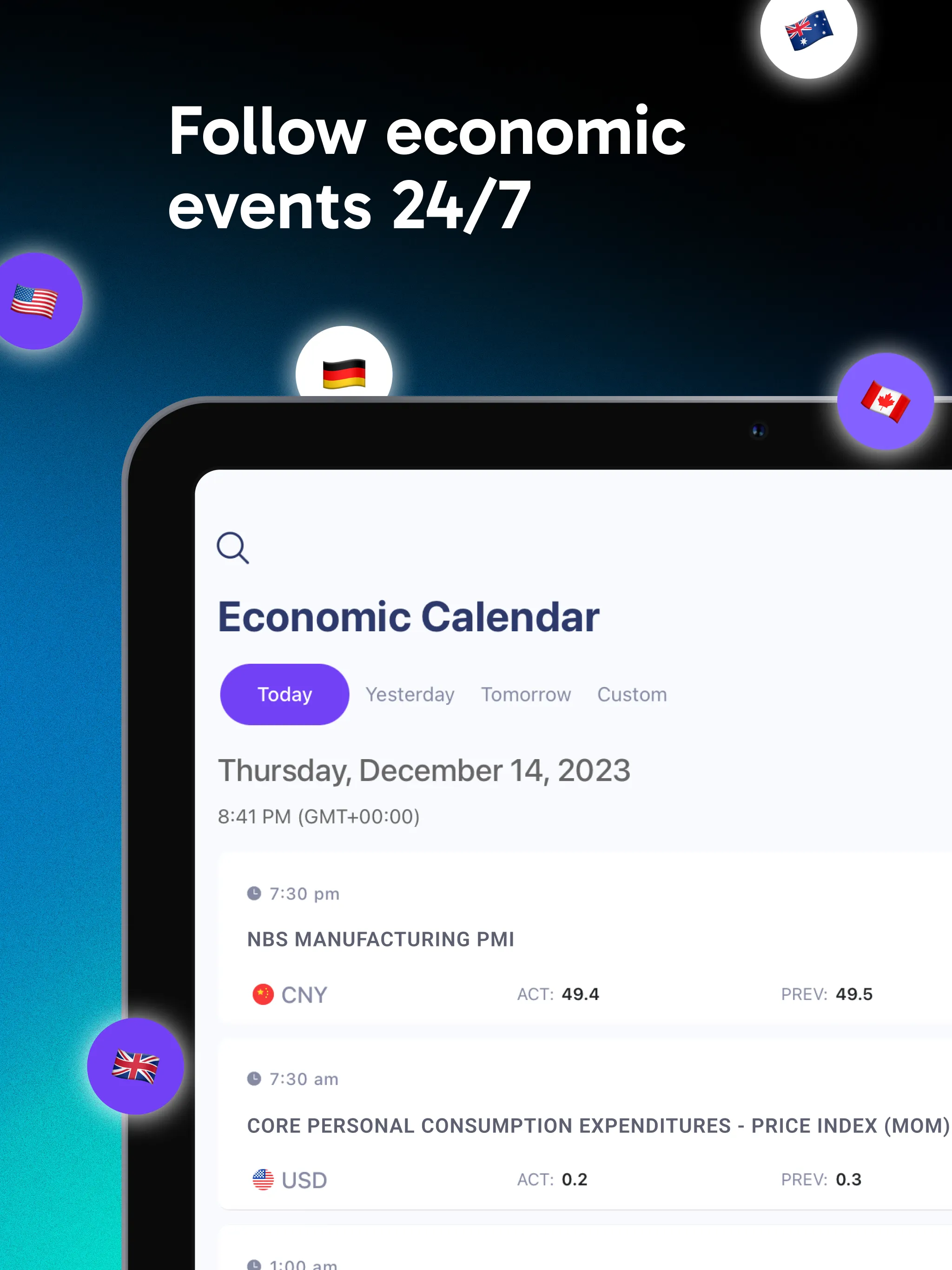 Forex calendar - fx economics | Indus Appstore | Screenshot