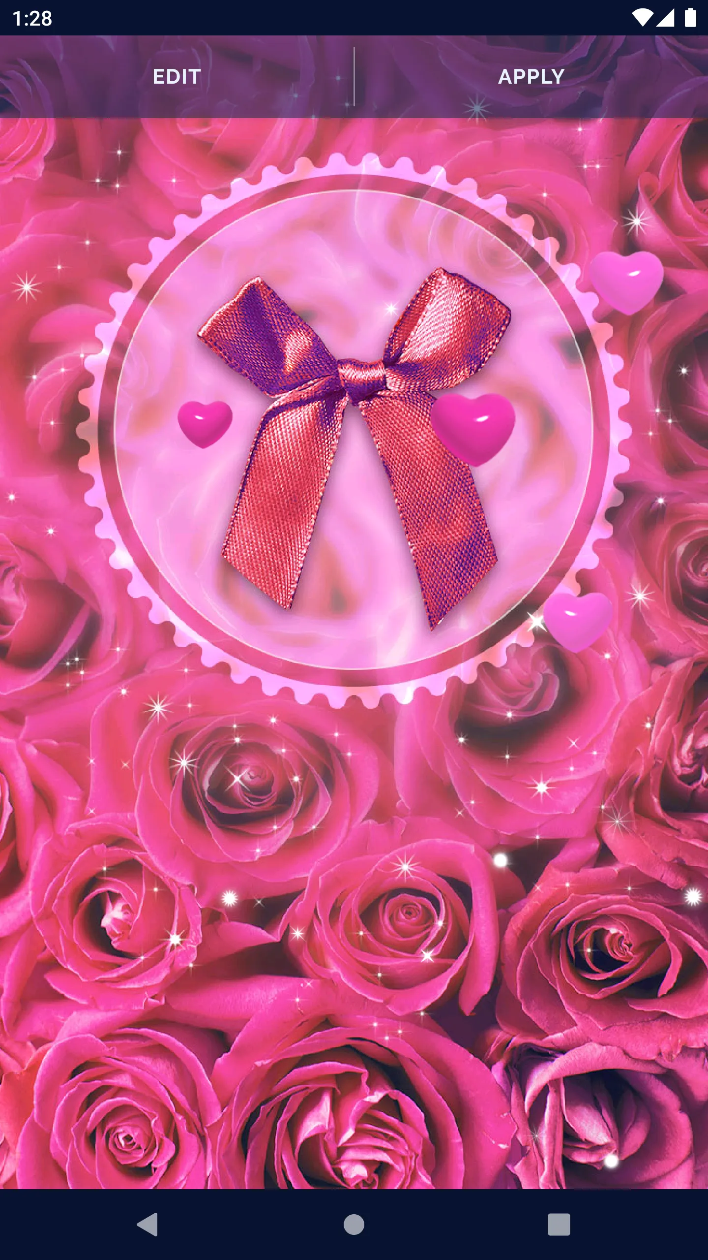 Pink Bow Live Wallpaper | Indus Appstore | Screenshot