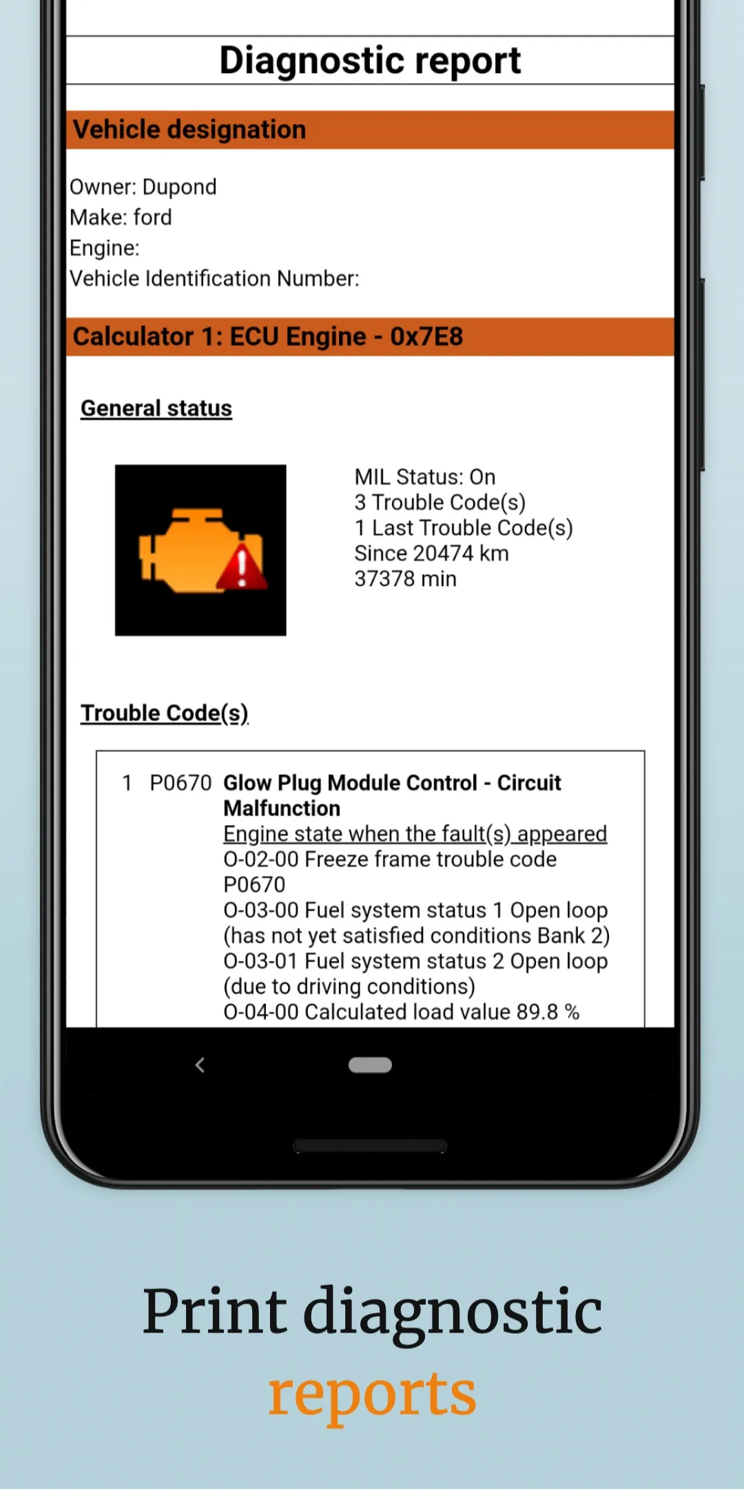 EOBD Facile: OBD 2 Car Scanner | Indus Appstore | Screenshot