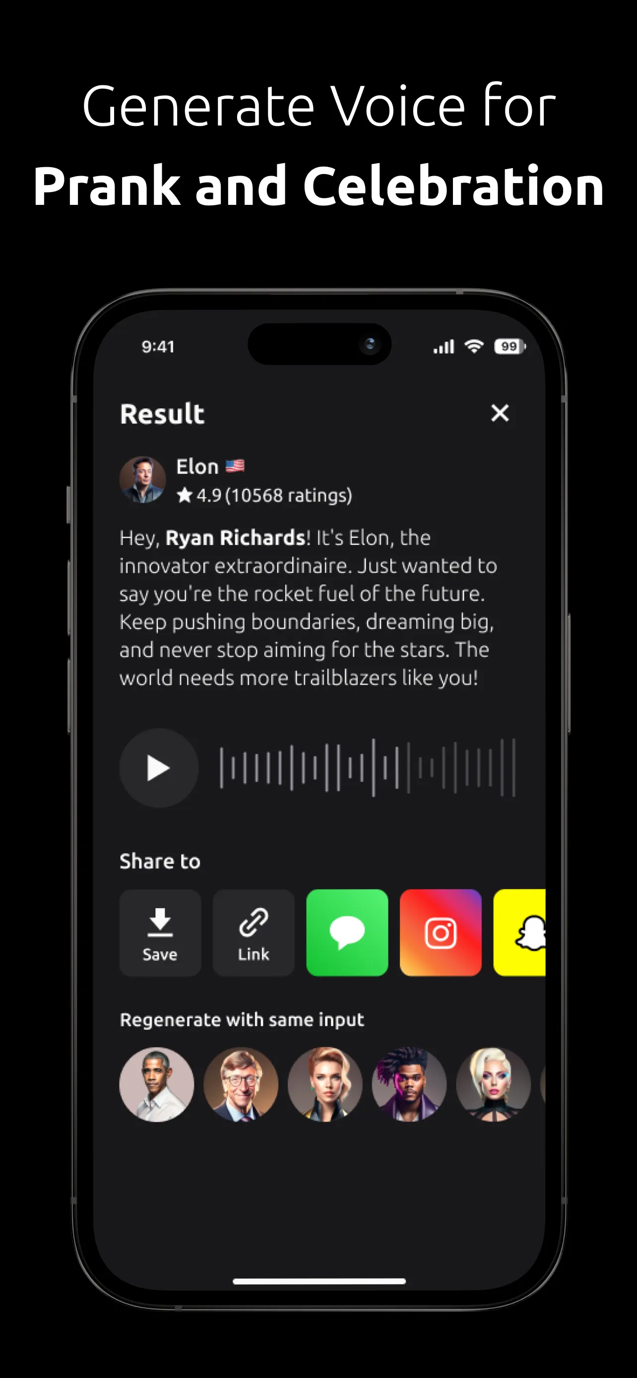 VoiceAI - AI Voice Generator | Indus Appstore | Screenshot