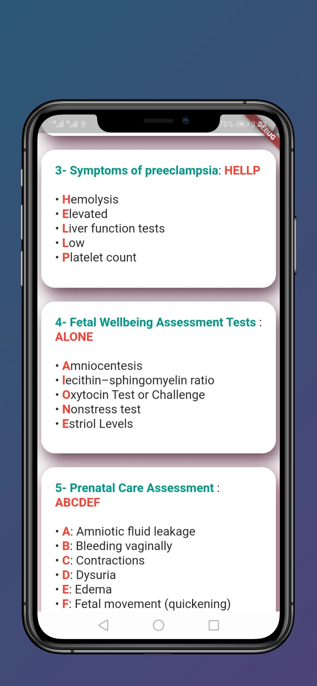 Nursing Mnemonics cards | Indus Appstore | Screenshot