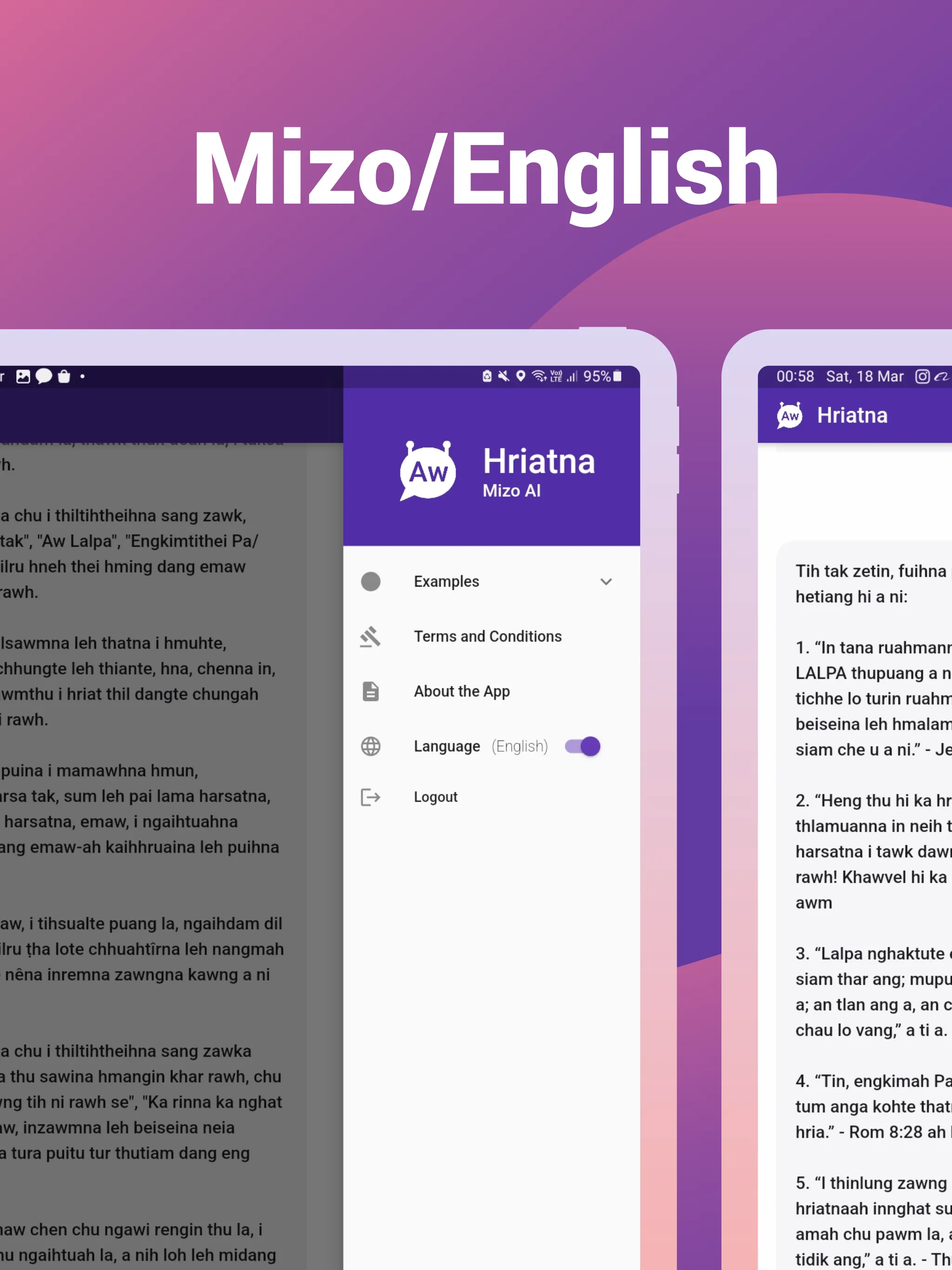 Hriatna Mizo Chatbot | Indus Appstore | Screenshot