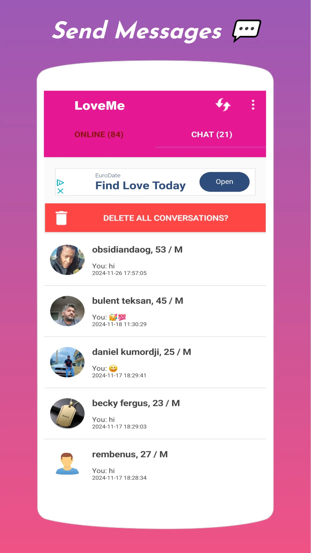 LoveMe - Love Chat | Indus Appstore | Screenshot