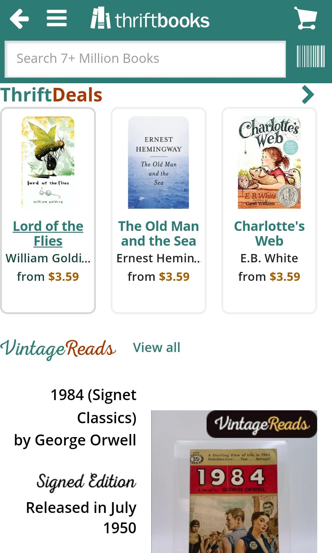 ThriftBooks: New & Used Books | Indus Appstore | Screenshot