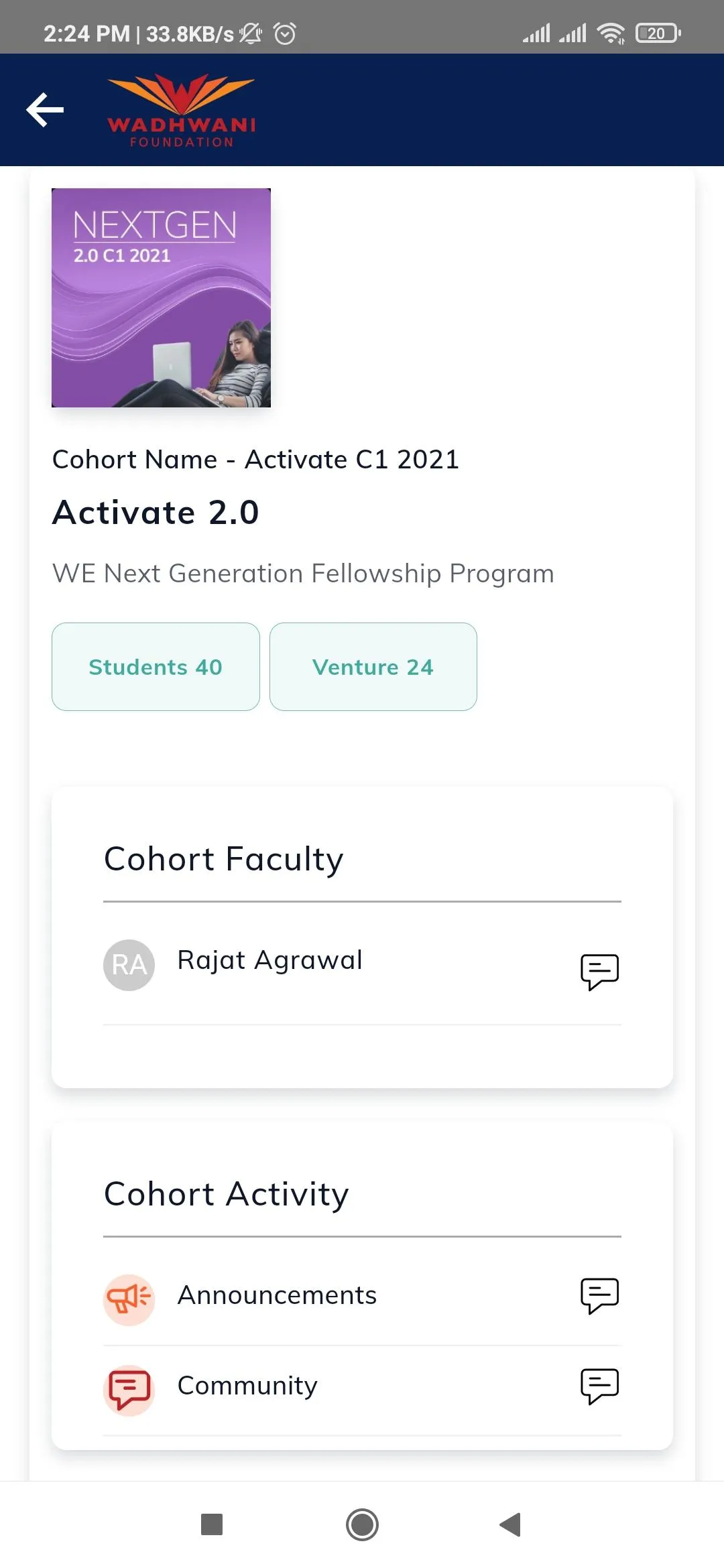 Wadhwani NEN | Indus Appstore | Screenshot