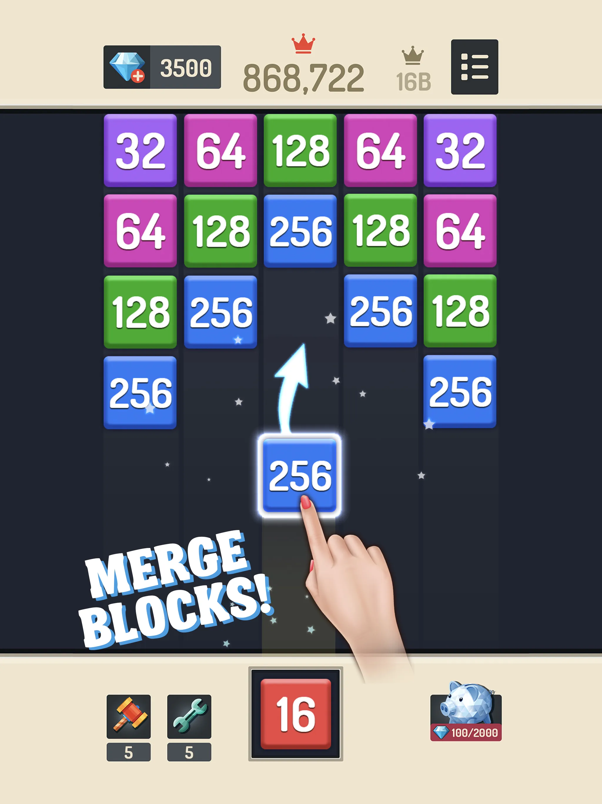 Merge Block - 2048 Puzzle | Indus Appstore | Screenshot