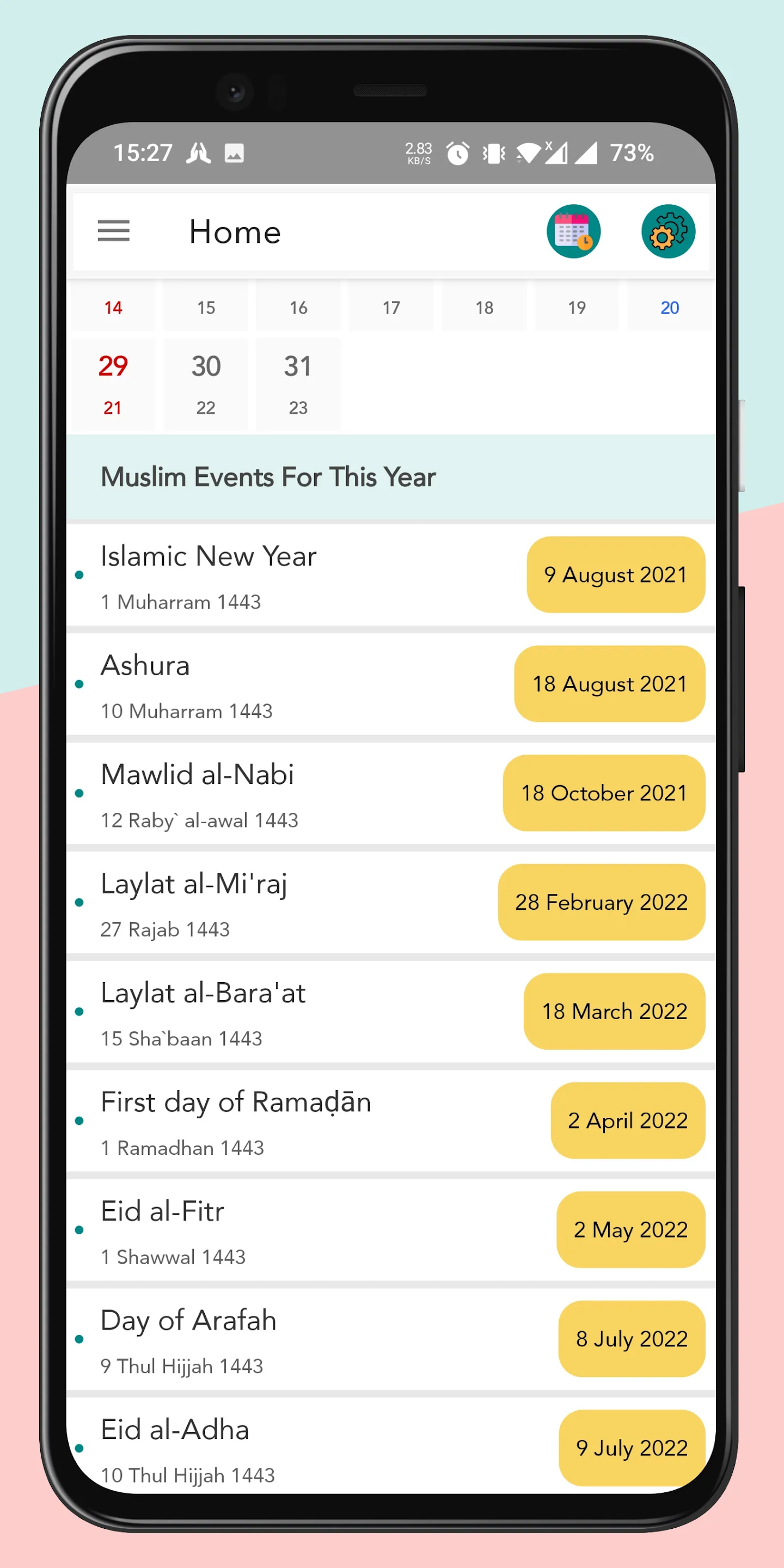 Islamic Hijri Calendar 2024 | Indus Appstore | Screenshot