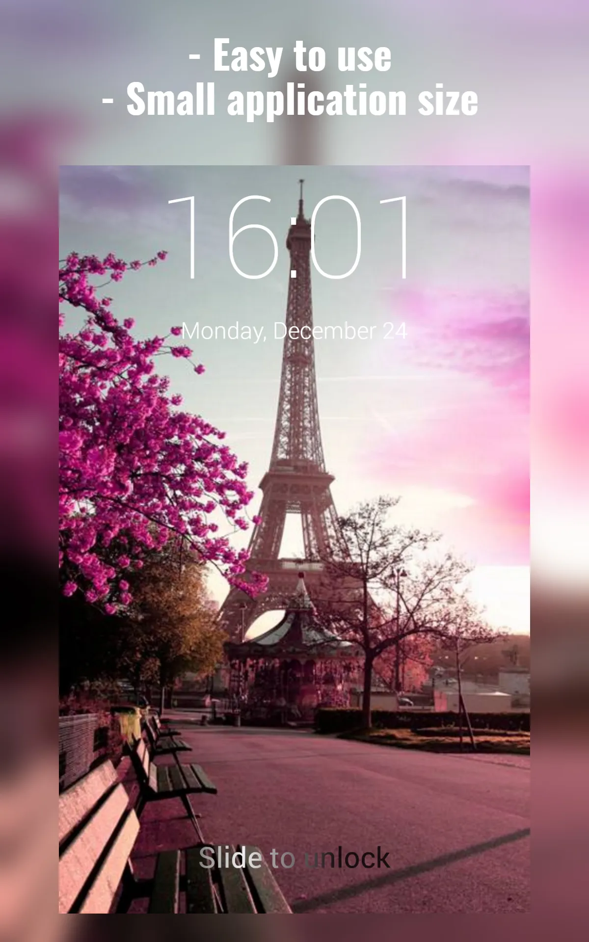 Paris Eiffel Tower Lock Screen | Indus Appstore | Screenshot