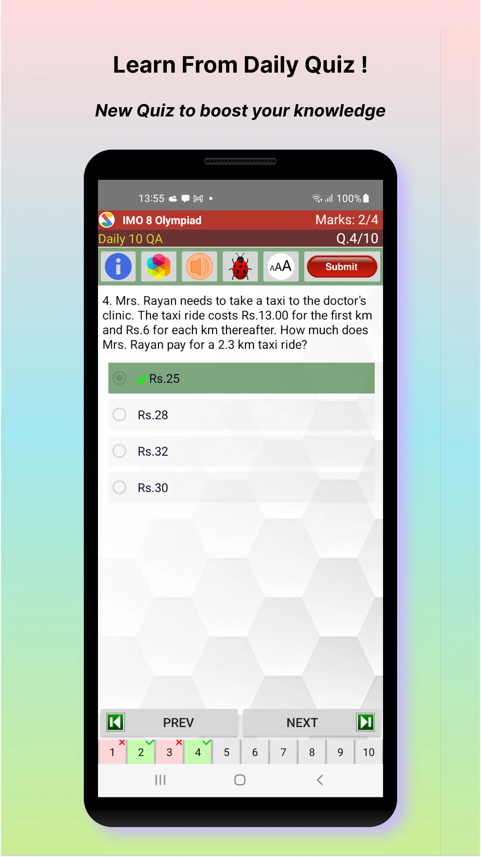 IMO 8 Maths Olympiad | Indus Appstore | Screenshot