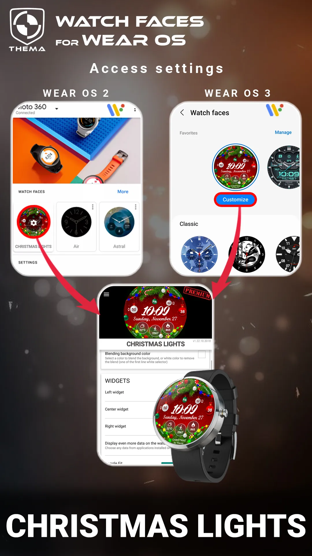 Christmas Lights Watch Face | Indus Appstore | Screenshot