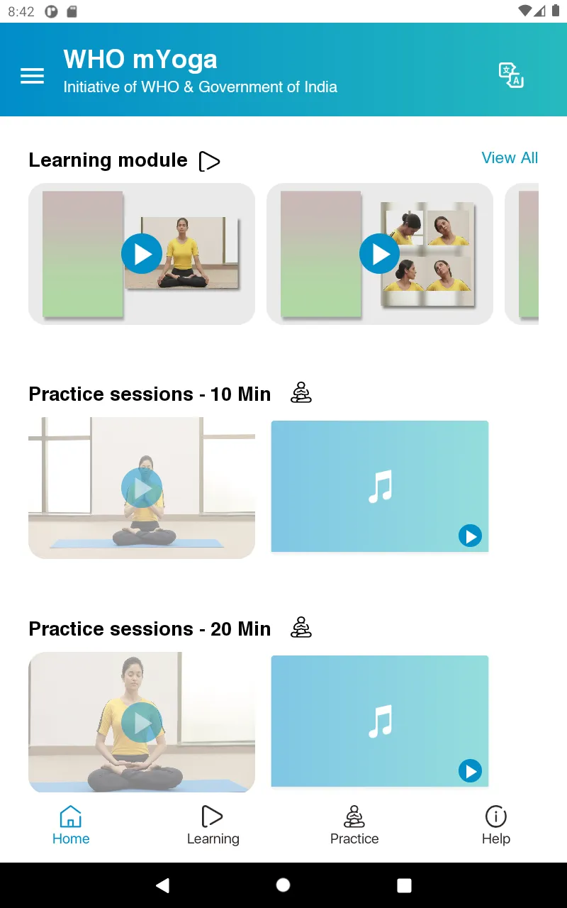 WHO mYoga App | Indus Appstore | Screenshot