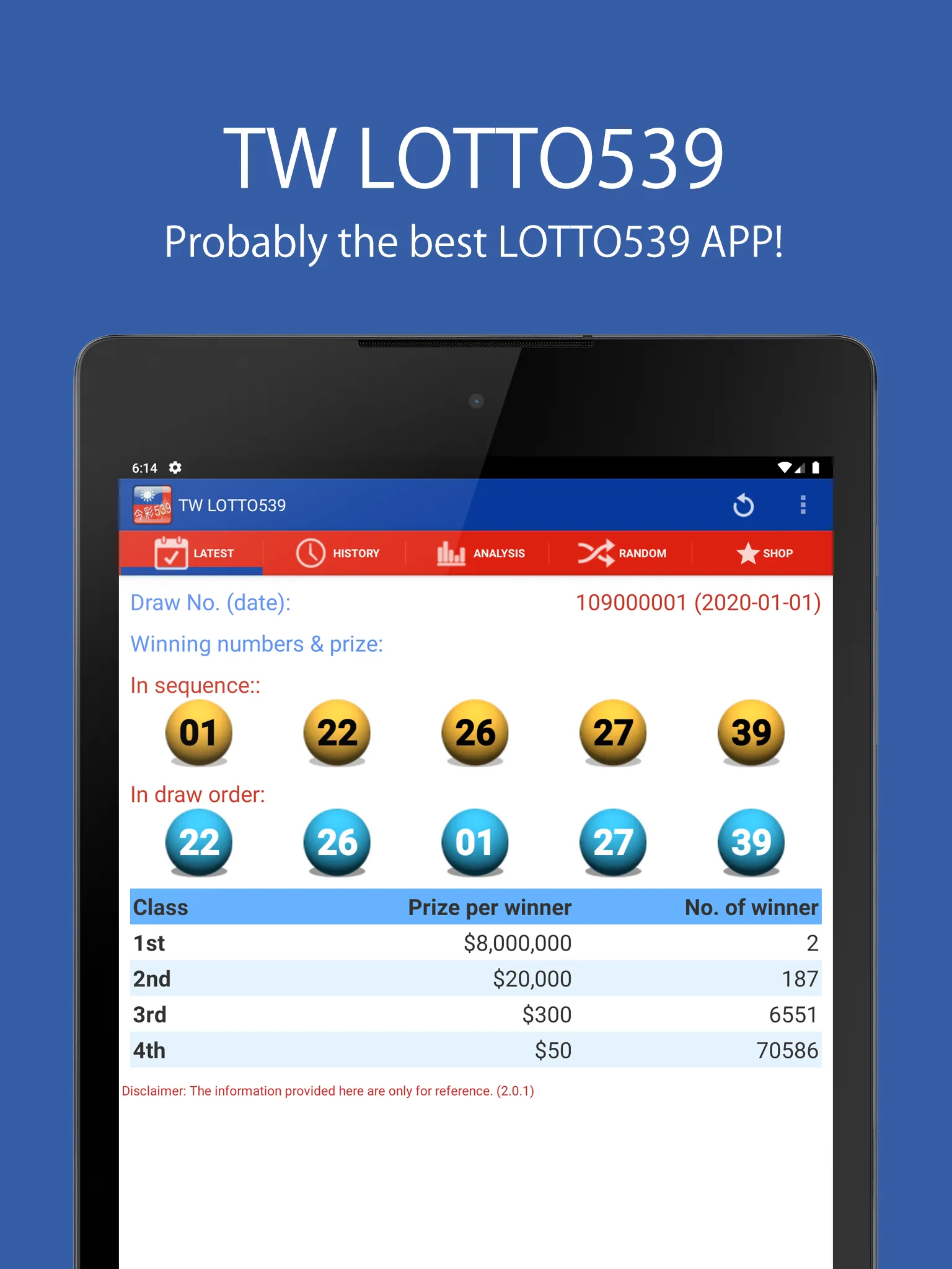 TW LOTTO 539 | Indus Appstore | Screenshot