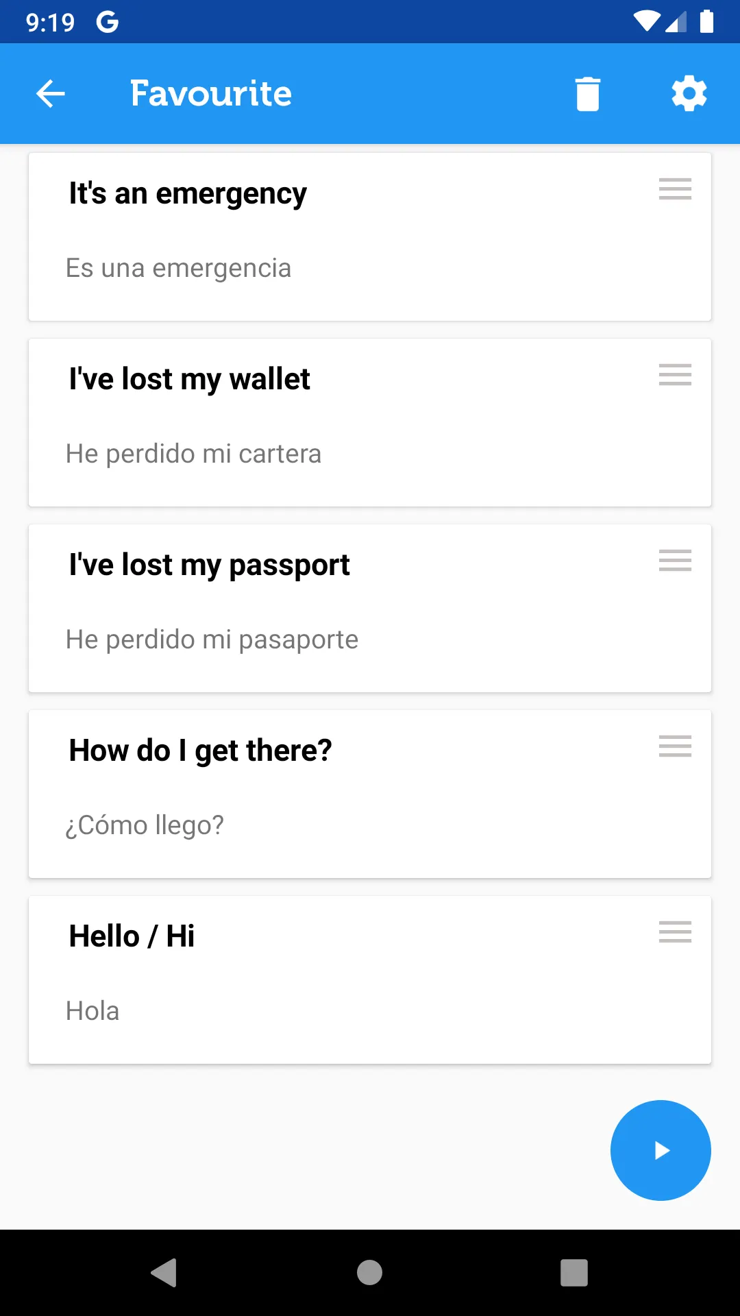 Learn Spanish Phrasebook | Indus Appstore | Screenshot