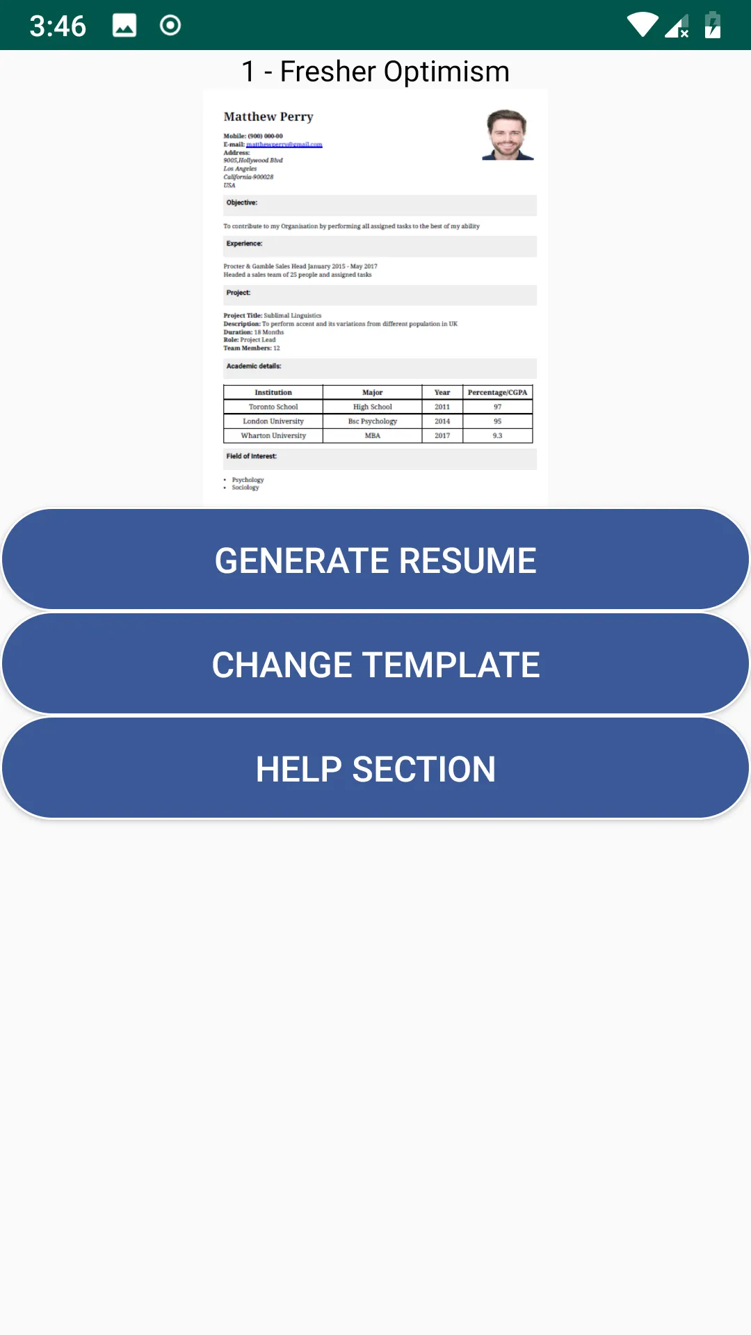 Resume Builder CV Maker | Indus Appstore | Screenshot