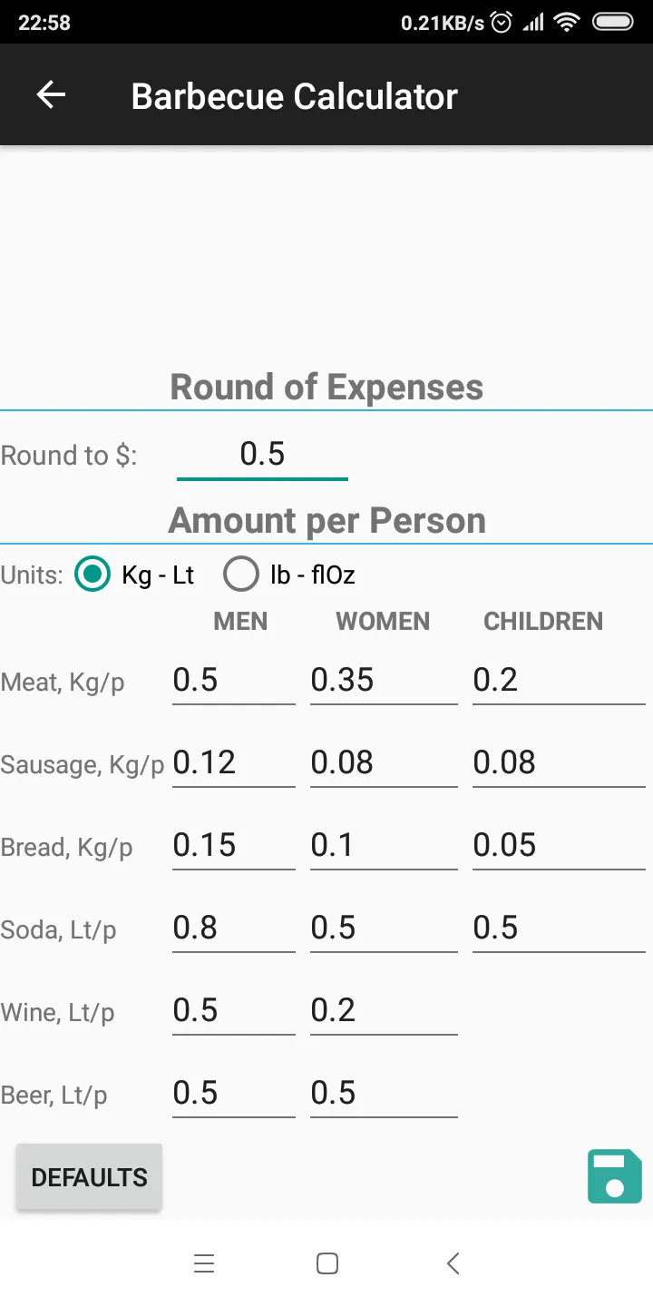 Scorekeeper & BBQ Calculator | Indus Appstore | Screenshot