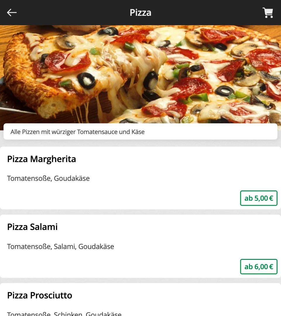 Pizzeria Serenata Gütersloh | Indus Appstore | Screenshot