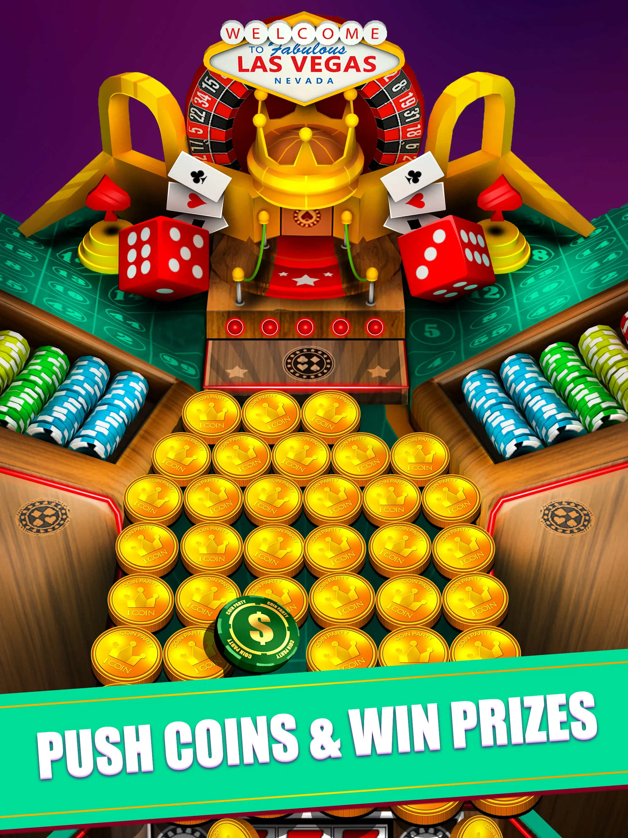 Casino Vegas Coin Party Dozer | Indus Appstore | Screenshot