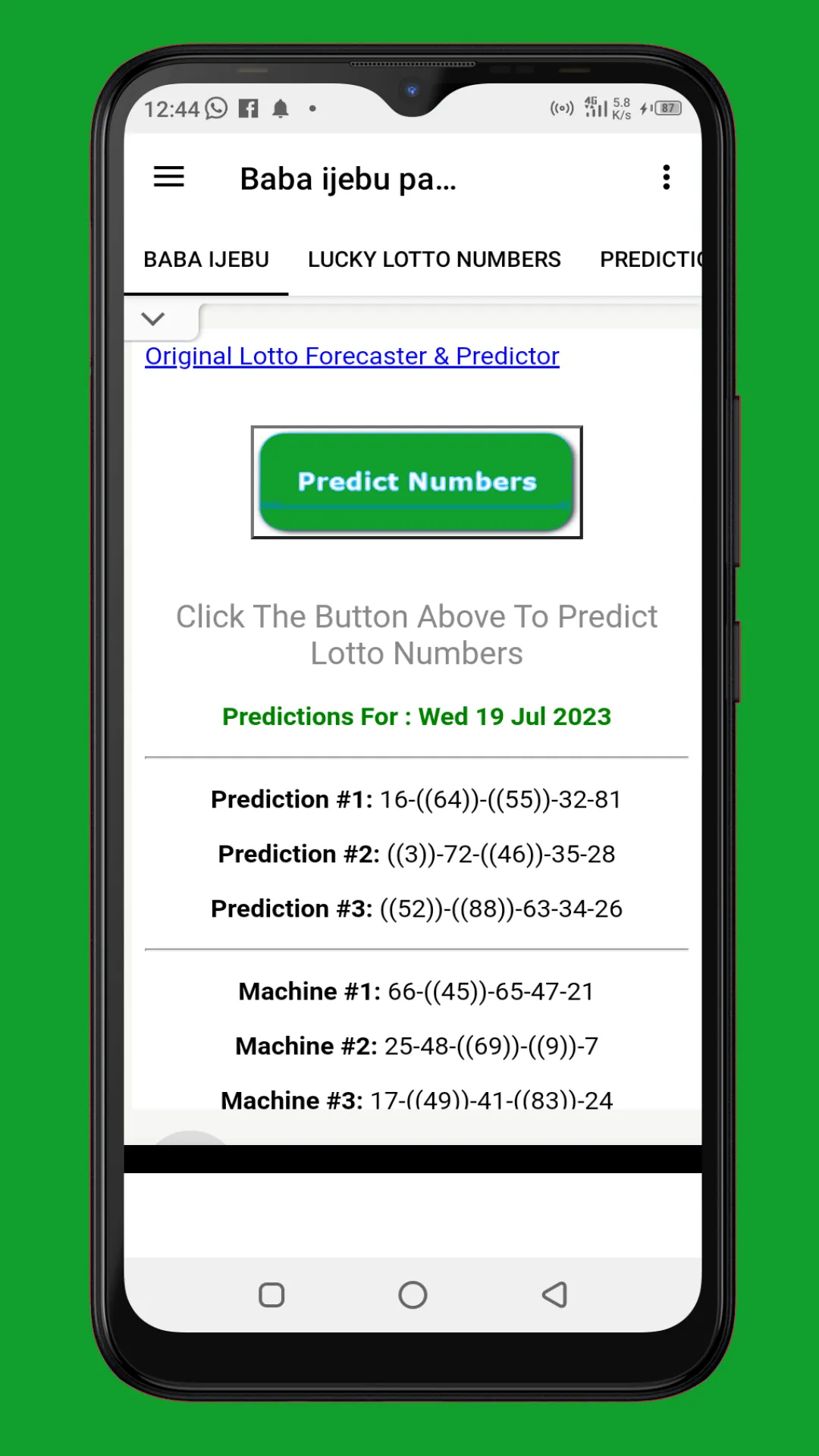 Winning numbers & Predictions | Indus Appstore | Screenshot