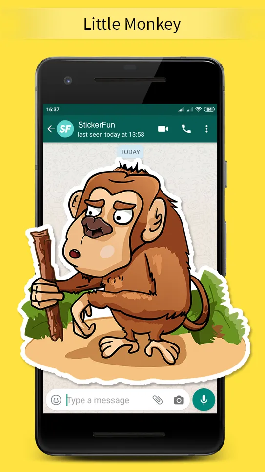 Funny Little Monkey Stickers | Indus Appstore | Screenshot