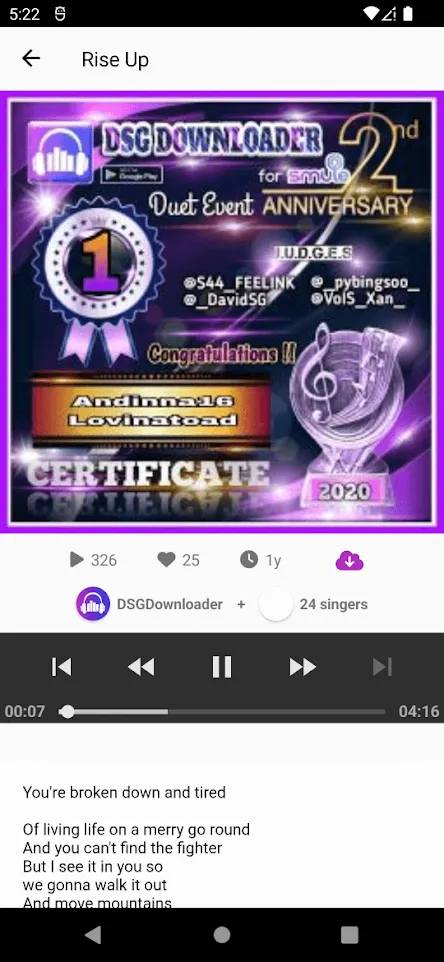 DSG Downloader for Smule | Indus Appstore | Screenshot