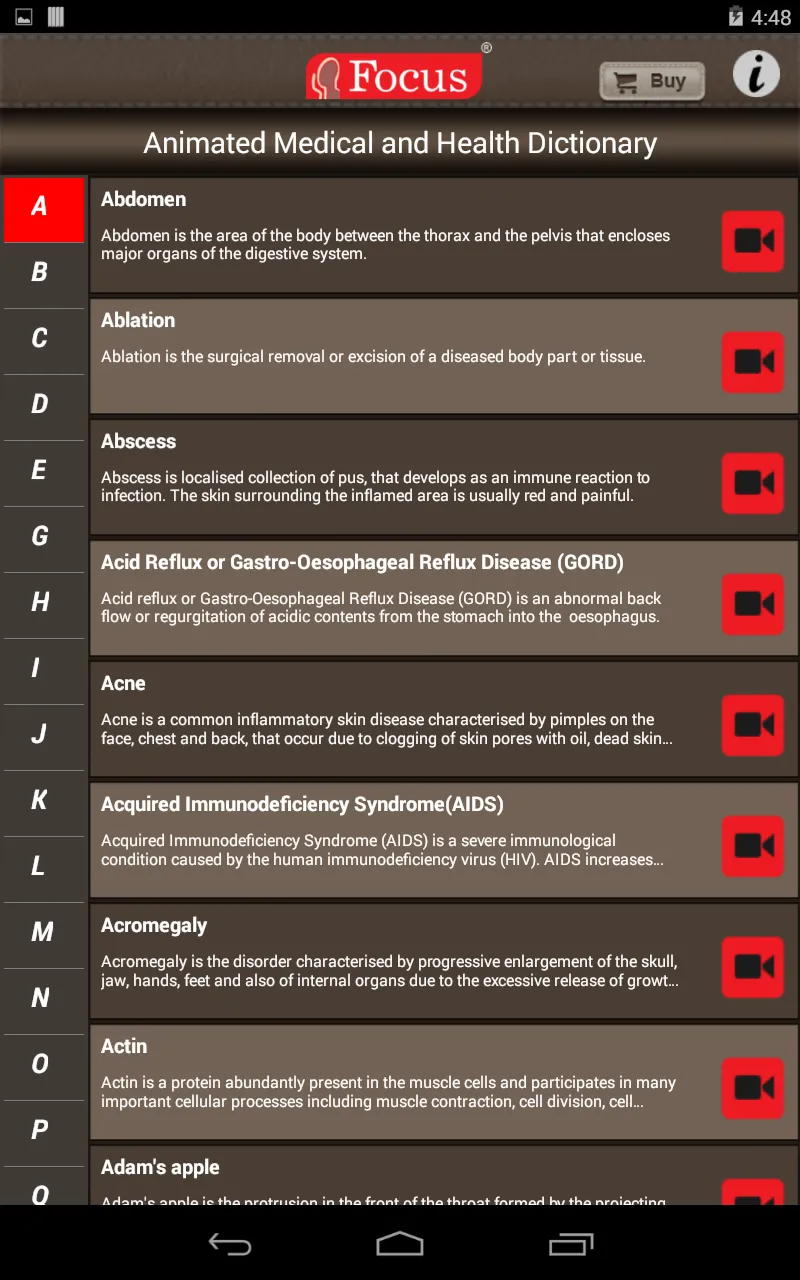 Animated Medical Dictionary | Indus Appstore | Screenshot