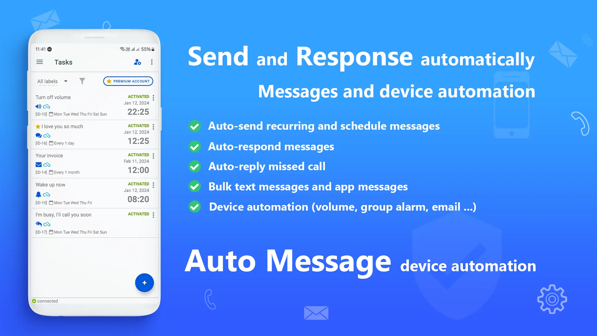 AUTO MESSAGE send response sms | Indus Appstore | Screenshot