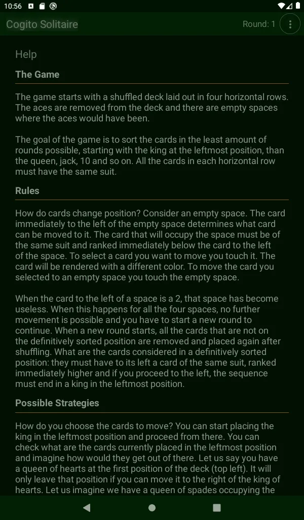 Cogito Solitaire | Indus Appstore | Screenshot