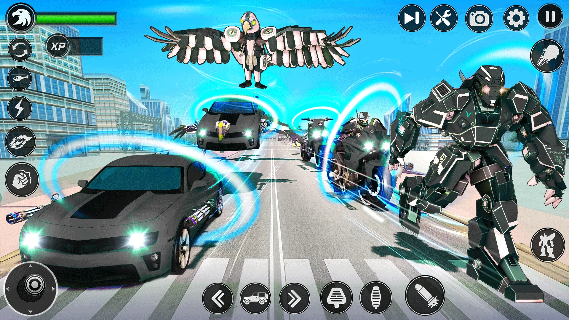 Flying Hawk Robot Car Games | Indus Appstore | Screenshot