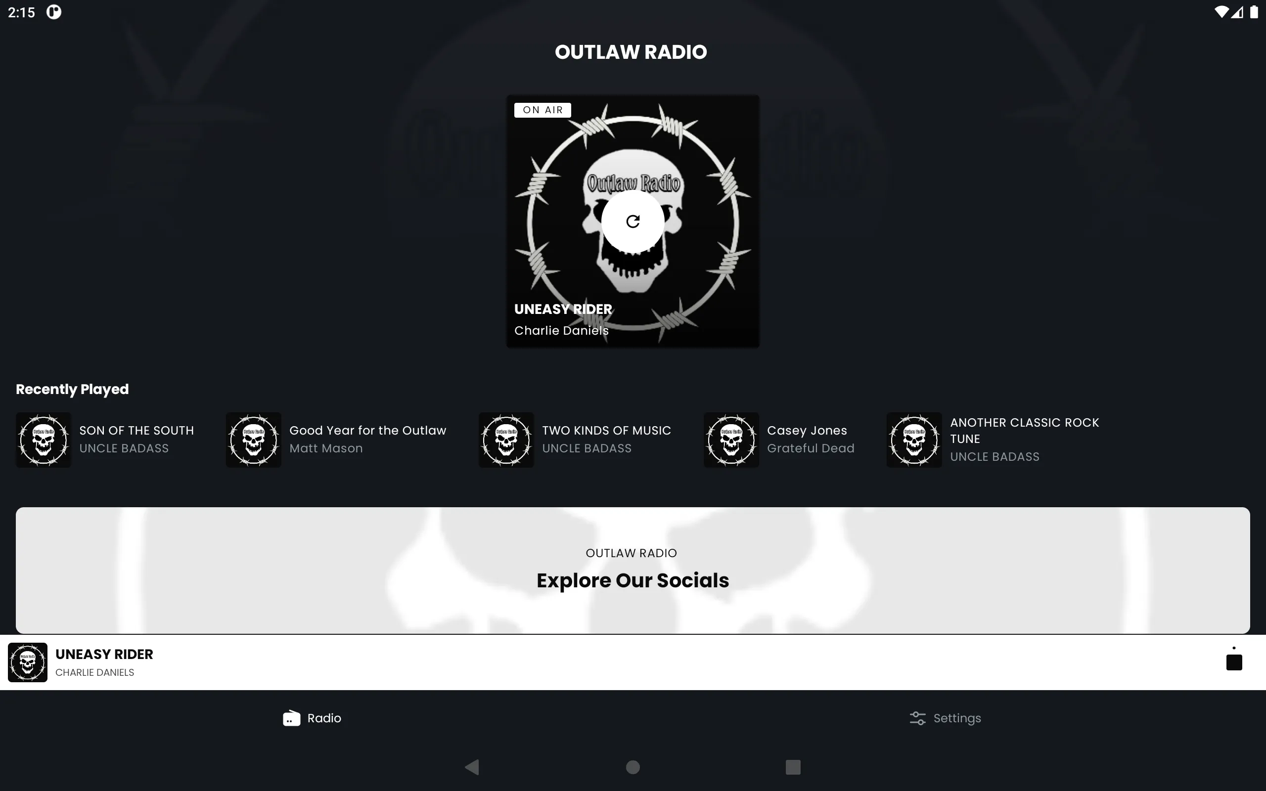 Outlaw Radio | Indus Appstore | Screenshot