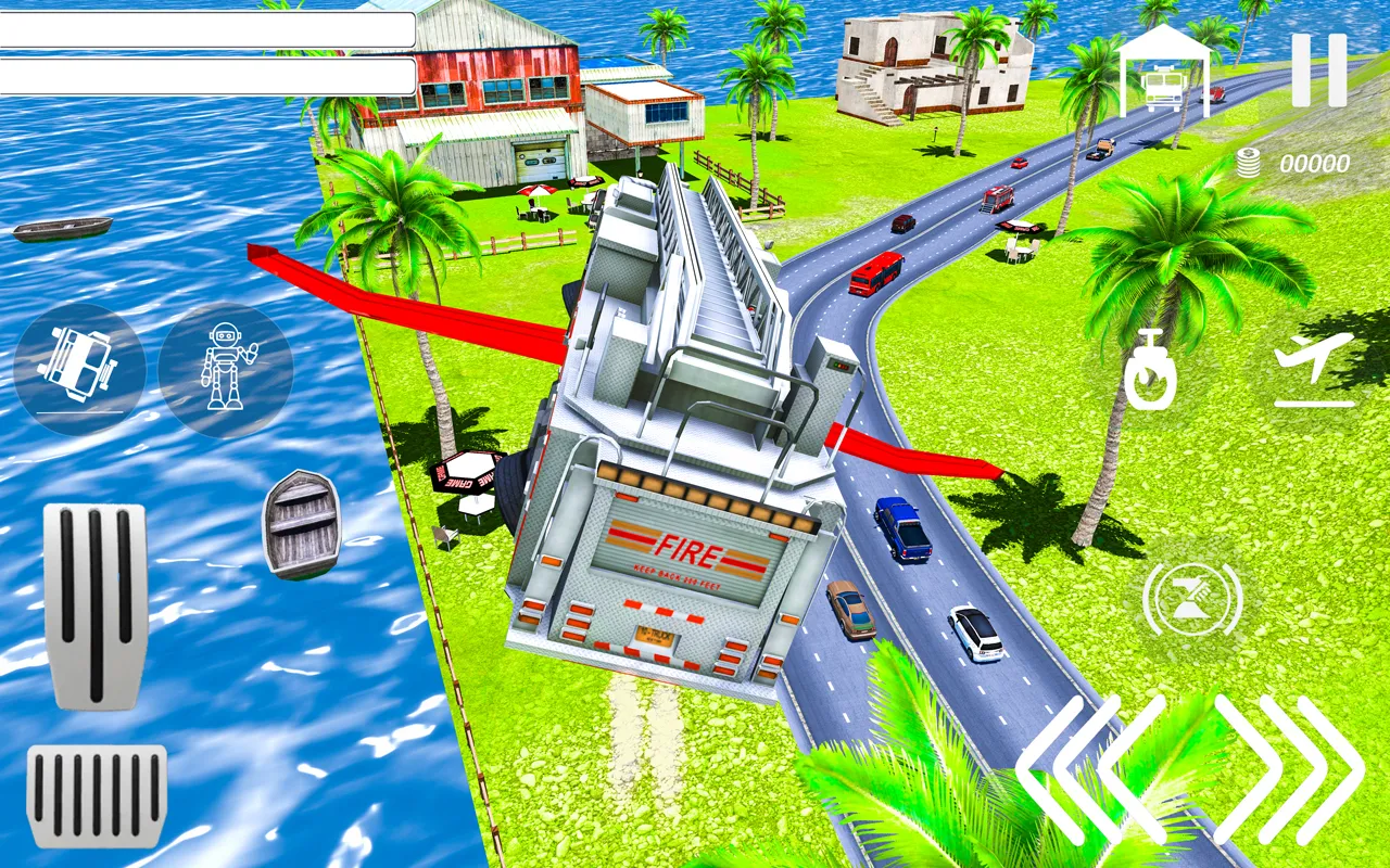 Flying Robot Fire Truck Game | Indus Appstore | Screenshot