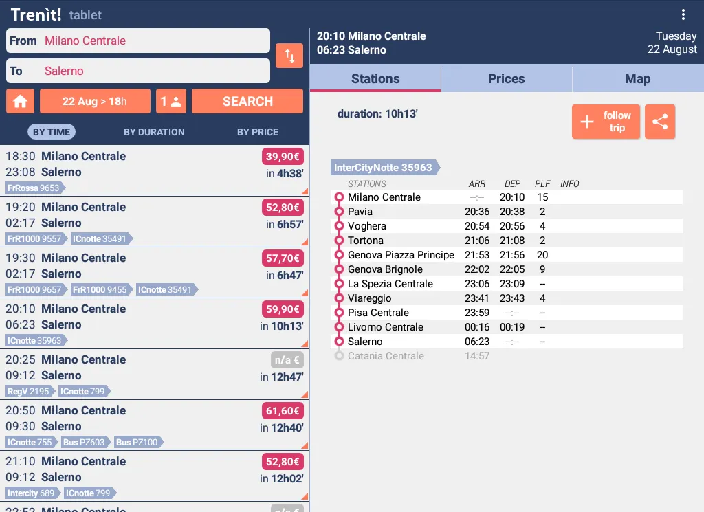 Trenit - find Trains in Italy | Indus Appstore | Screenshot