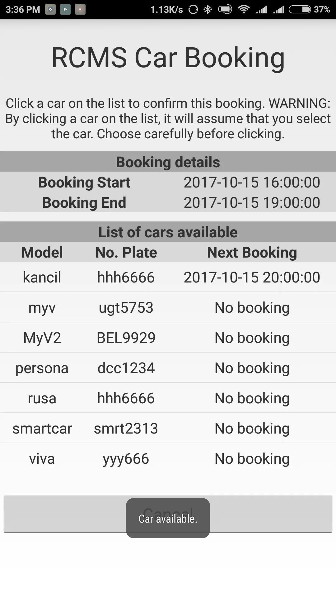 Rental Car Management System | Indus Appstore | Screenshot