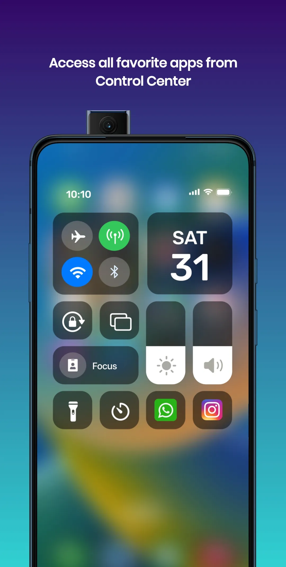 iPhone Control Center iOS 16 | Indus Appstore | Screenshot