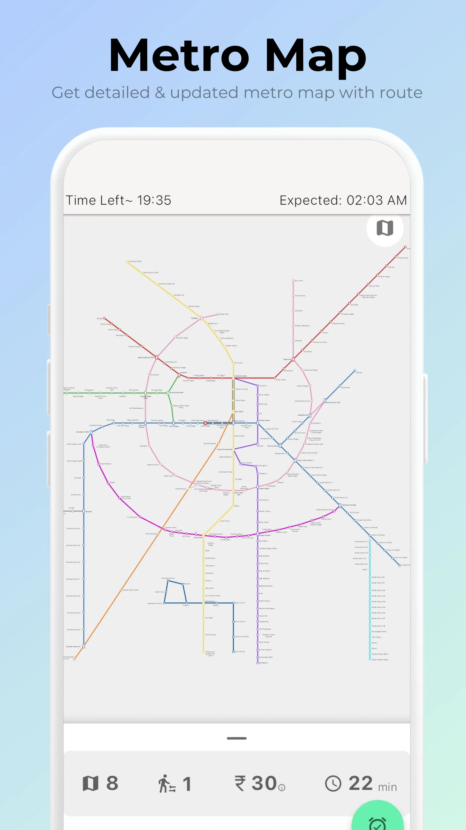 Delhi Metro Route Map | Indus Appstore | Screenshot