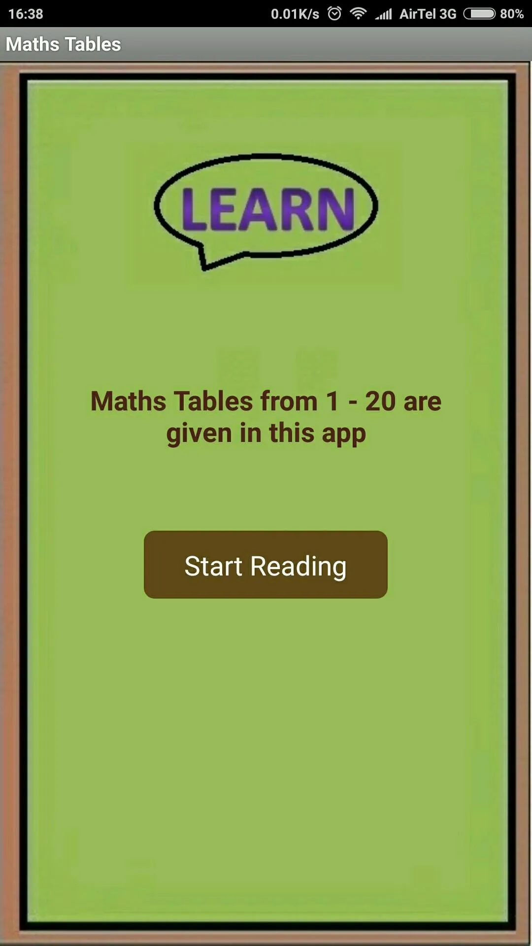 Maths Tables | Indus Appstore | Screenshot