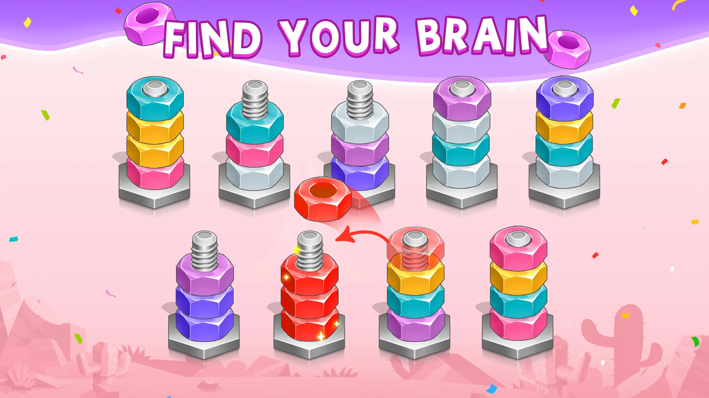 Nuts & Bolts Sort : Screw Toys | Indus Appstore | Screenshot