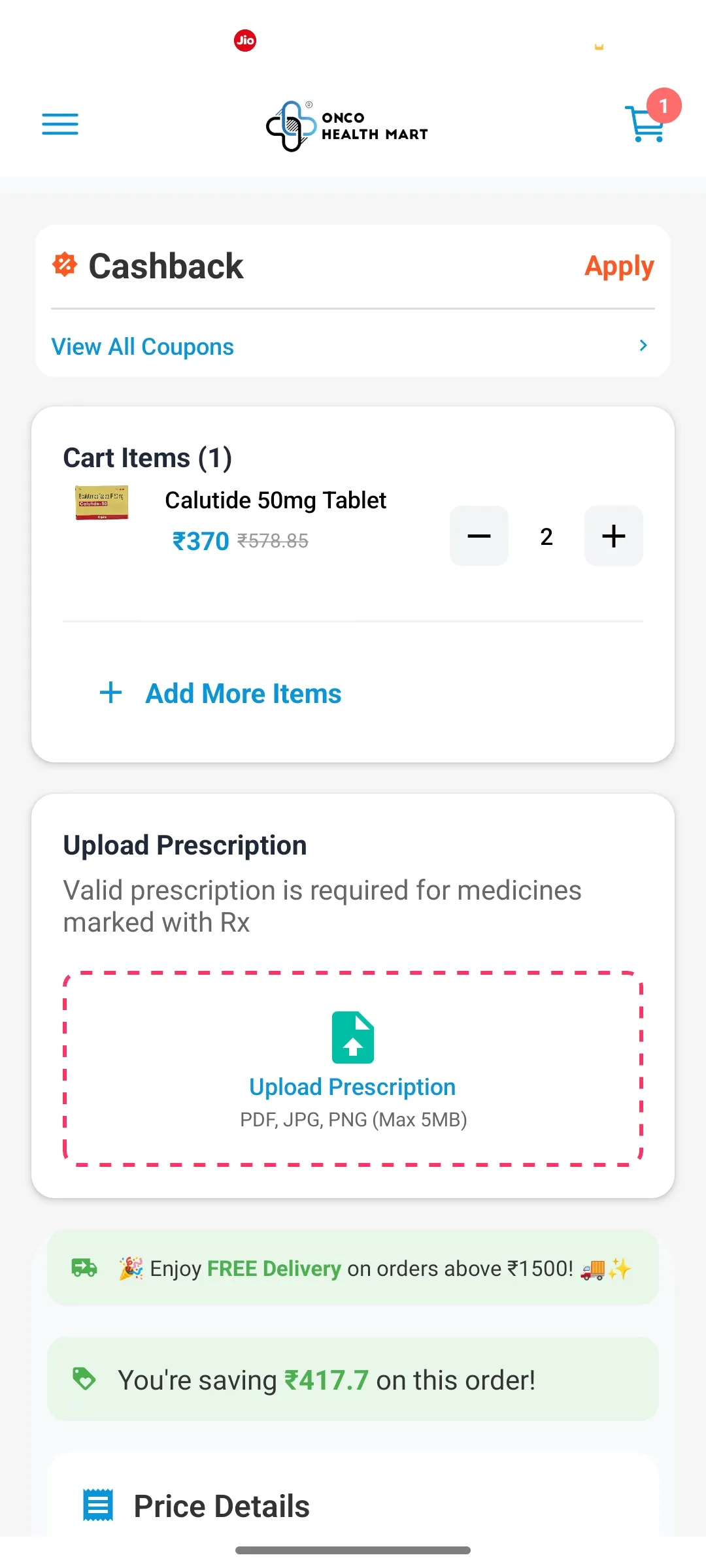 Onco Healthmart | Indus Appstore | Screenshot