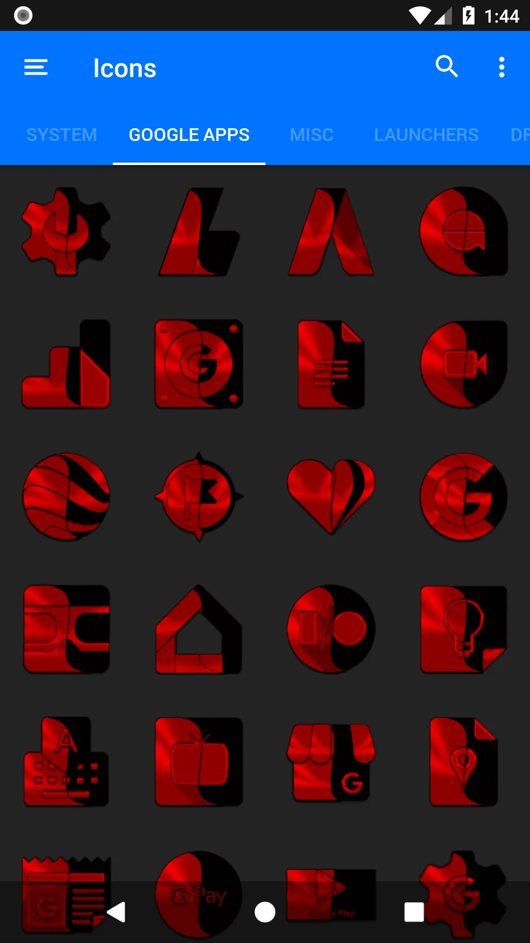 Wicked Red Icon Pack | Indus Appstore | Screenshot