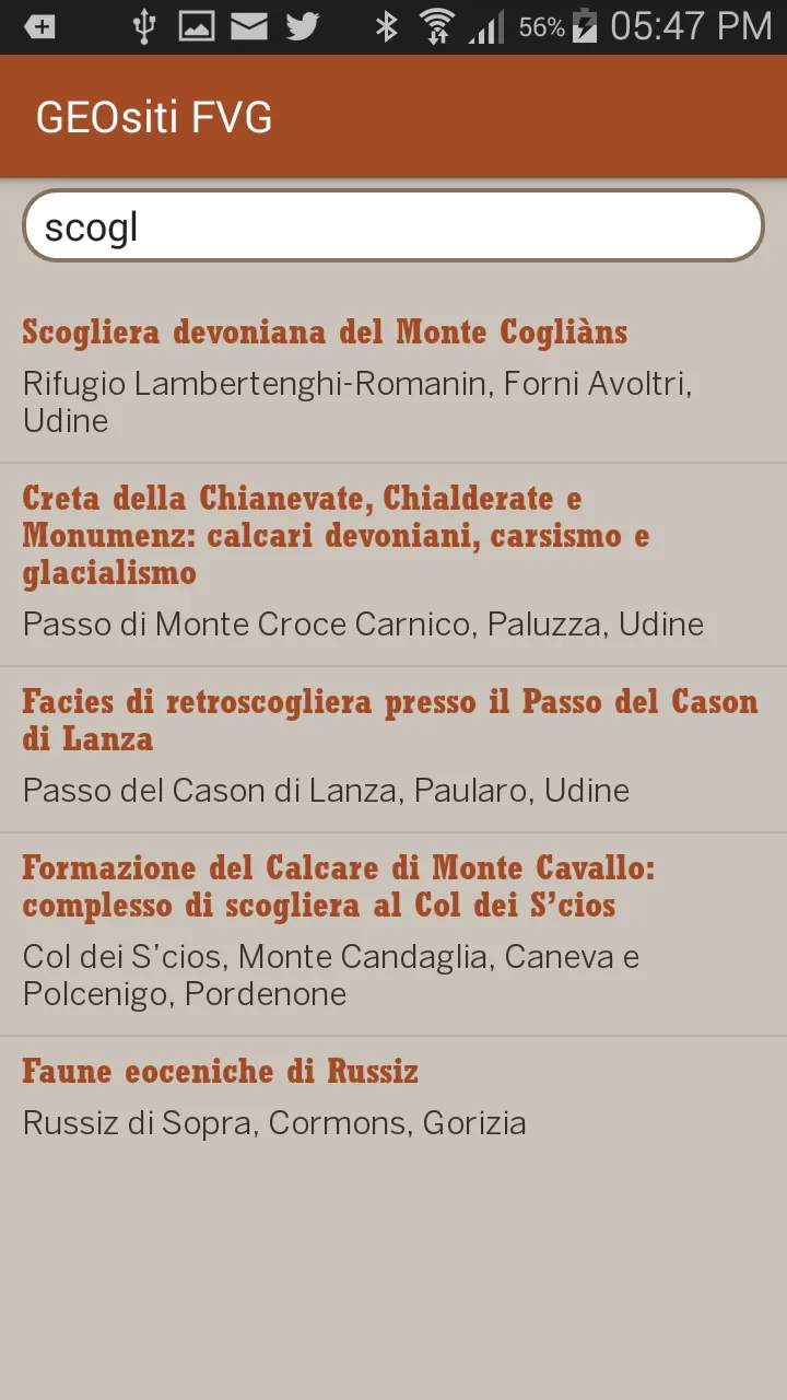 GEOsiti  Friuli Venezia Giulia | Indus Appstore | Screenshot