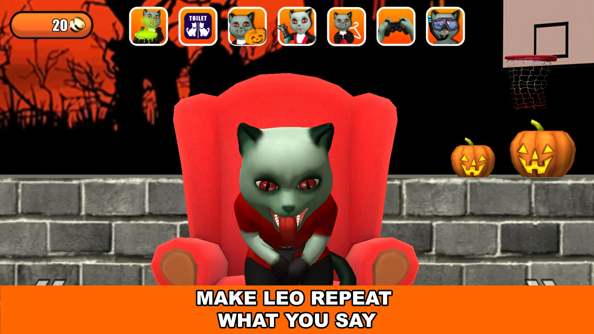 Talking Cat Leo Halloween Fun | Indus Appstore | Screenshot