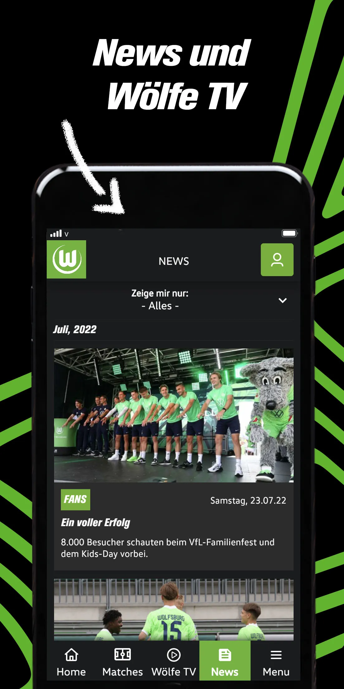 VfL Wolfsburg to Go | Indus Appstore | Screenshot