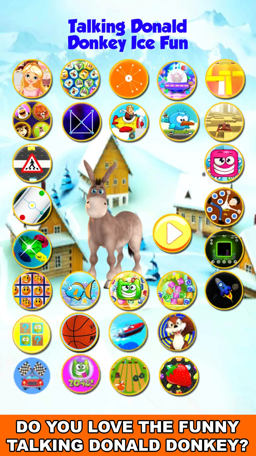 Talking Donald Donkey Ice Fun | Indus Appstore | Screenshot