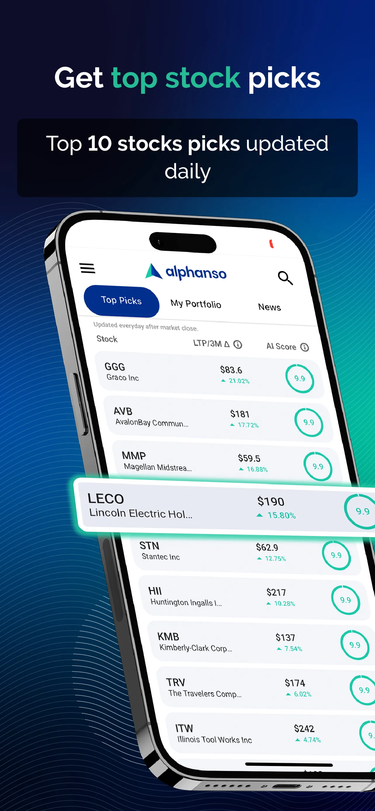 Alphanso: AI Stock Investing | Indus Appstore | Screenshot