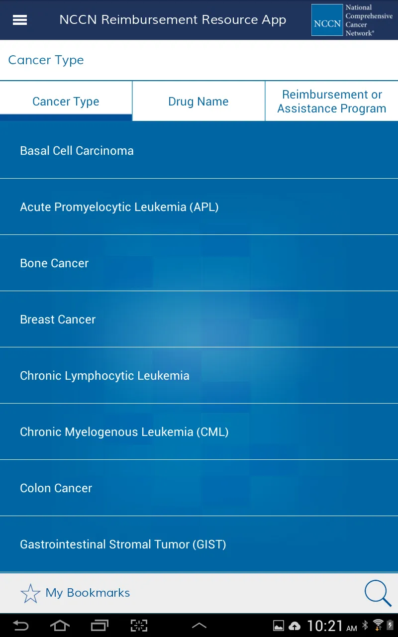 NCCN Reimbursement Resource | Indus Appstore | Screenshot