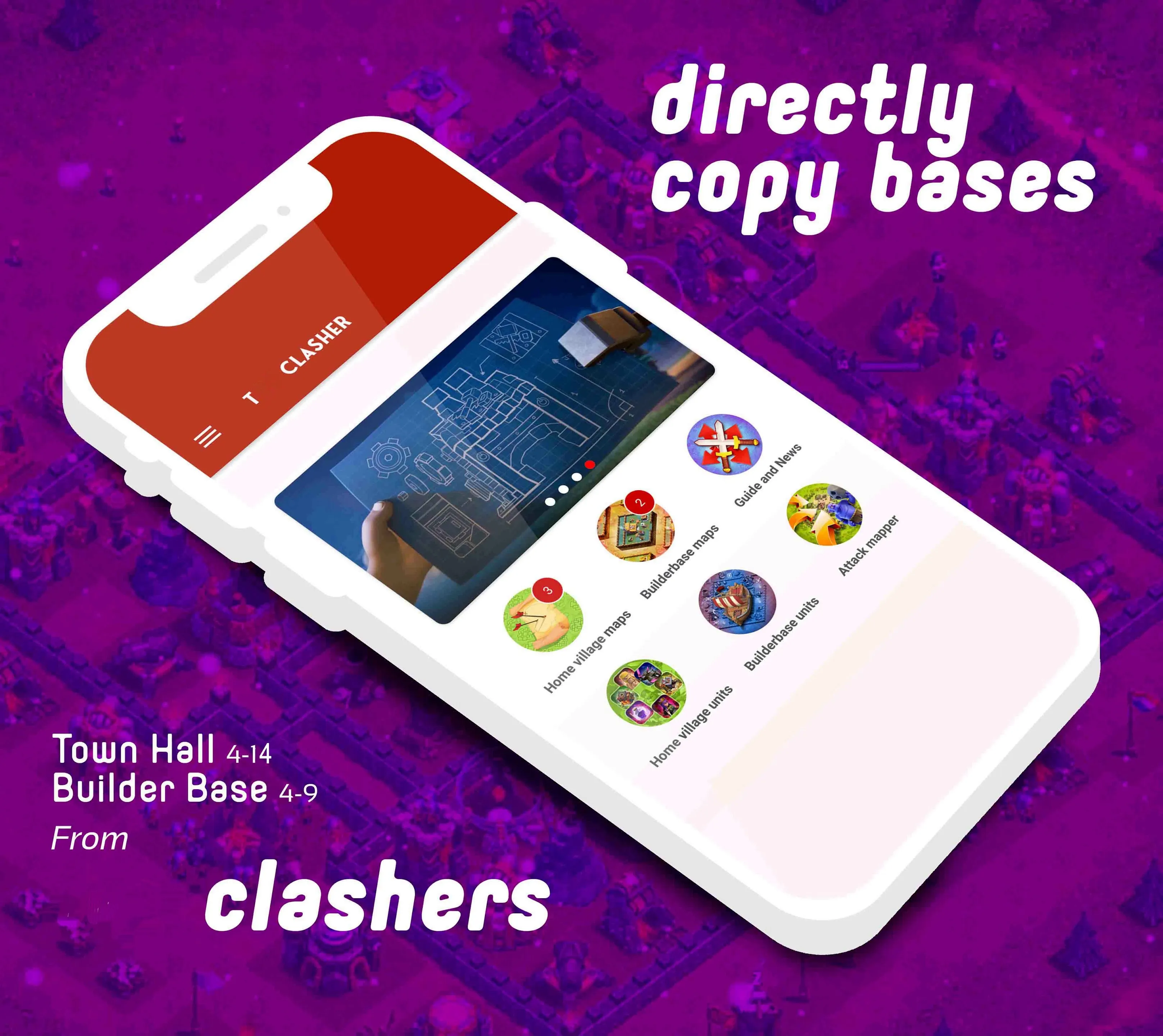 Clash base layouts with link | Indus Appstore | Screenshot