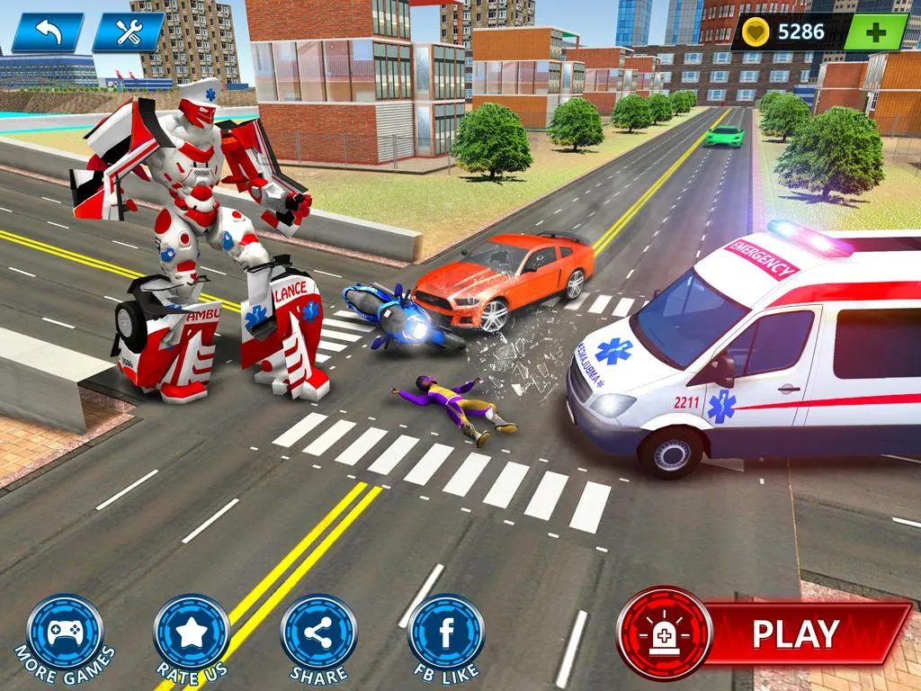 Ambulance Robot City Rescue | Indus Appstore | Screenshot